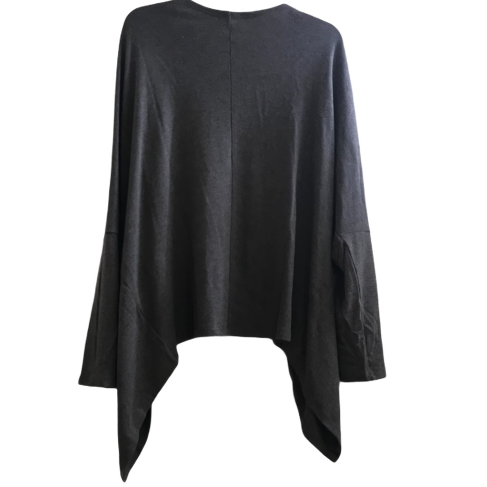 Leith long sleeve open front cardigan large grey - Picture 3 of 5